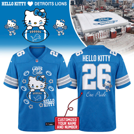 Limited Edition Detroit Lions x Hello Kitty 2026 Football Jersey