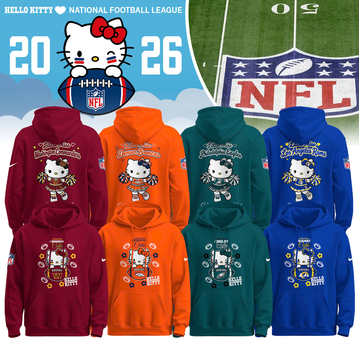 All Team NFL x Hello Kitty 2026 Hoodie