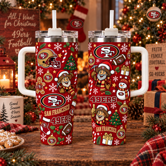Limited Edition San Francisco 49ers NFL Tumbler Christmas For Fan