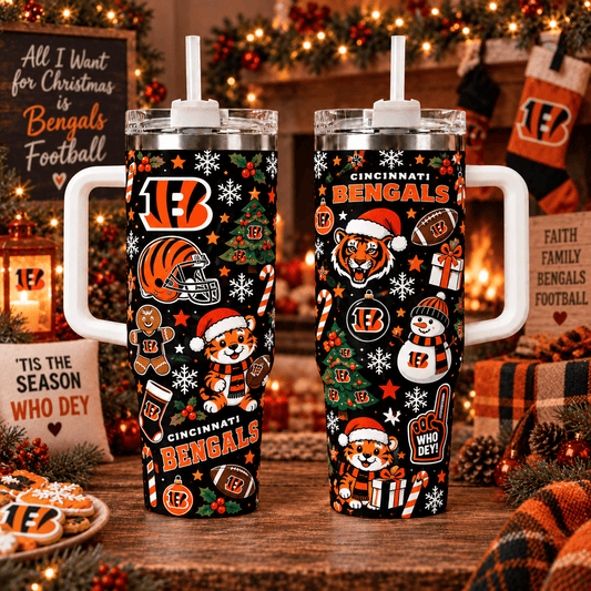 Limited Edition Cincinnati Bengals NFL Tumbler Christmas For Fan