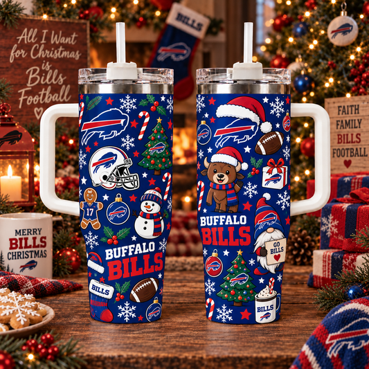 Limited Edition Buffalo Bills NFL Tumbler Christmas For Fan