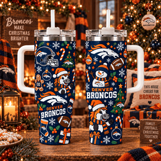 Limited Edition Denver Broncos NFL Tumbler Christmas For Fan