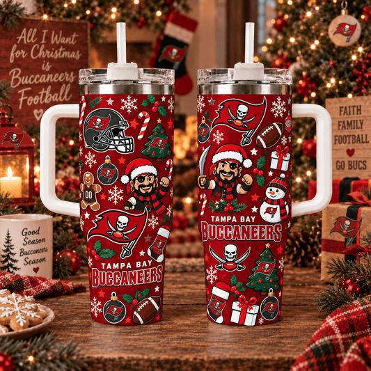 Limited Edition Tampa Bay Buccaneers NFL Tumbler Christmas For Fan