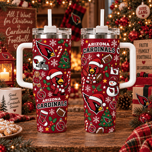 Limited Edition Arizona Cardinals NFL Tumbler Christmas For Fan