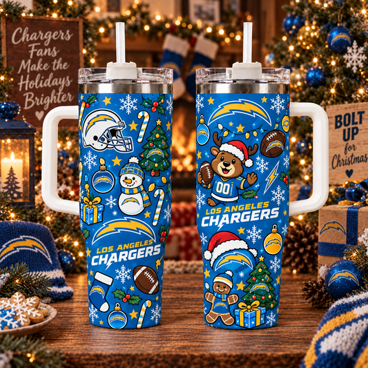 Limited Edition Los Angeles Chargers NFL Tumbler Christmas For Fan