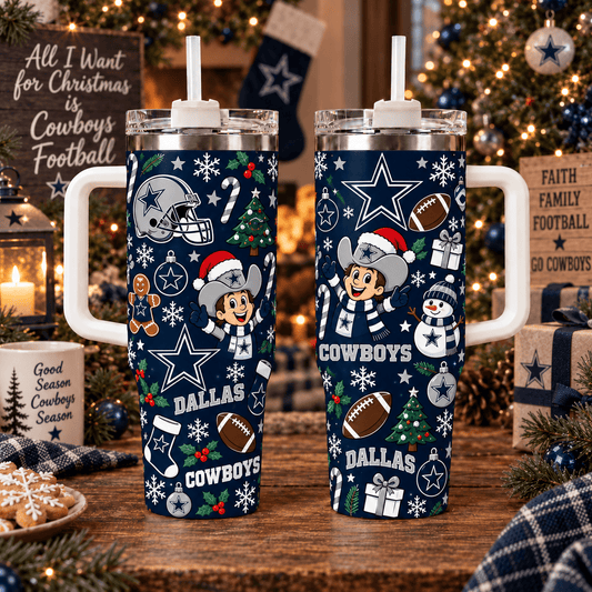 Limited Edition Dallas Cowboys NFL Tumbler Christmas For Fan