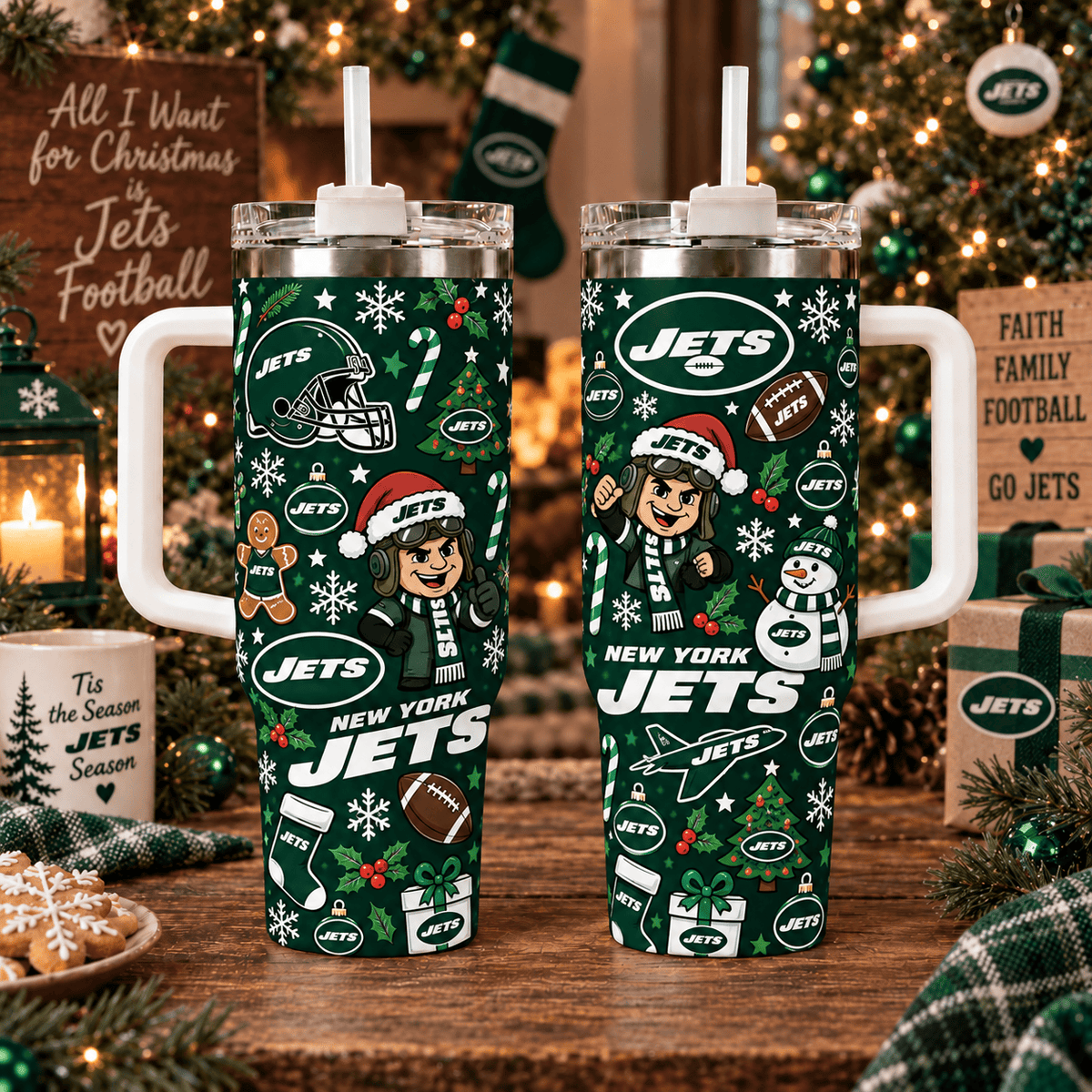Limited Edition New York Jets NFL Tumbler Christmas For Fan