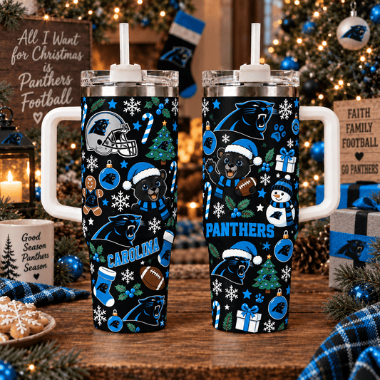 Limited Edition Carolina Panthers NFL Tumbler Christmas For Fan