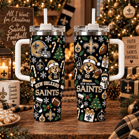 Limited Edition New Orleans Saints NFL Tumbler Christmas For Fan