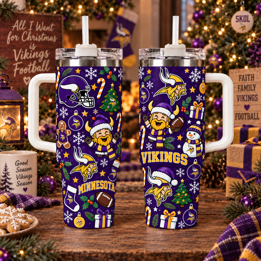 Limited Edition  Minnesota Vikings NFL Tumbler Christmas For Fan