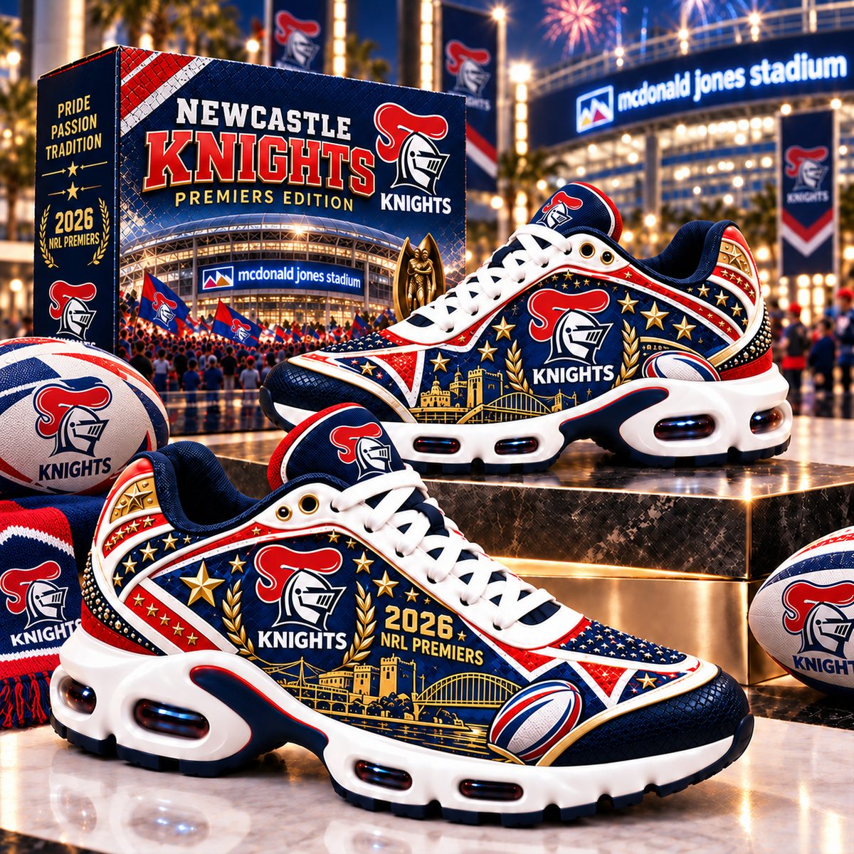 Limited Edition Newcastle Knights 2026 NRL Premiers New Sneaker