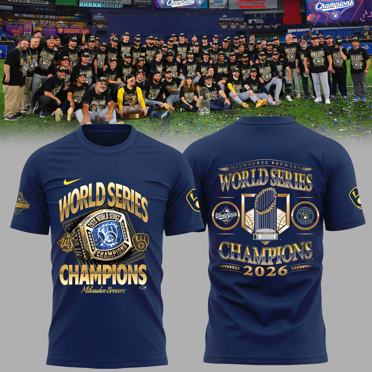 Limited Edition Milwaukee Brewers 2026 World Series Champions T-shirt