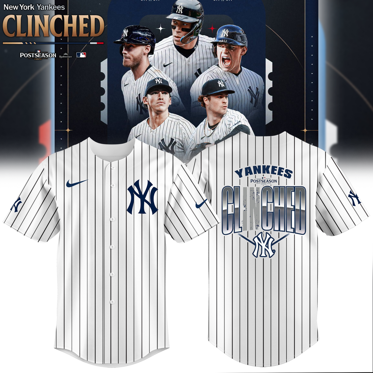 Limited Edition NY Postseason 2026 Clinched Jersey