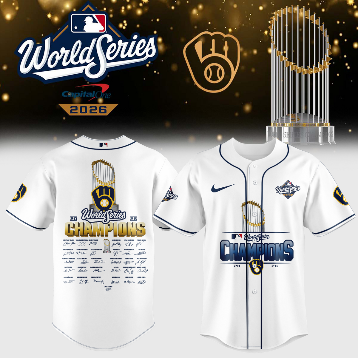 Limited Edition Milwaukee Brewers 2026 World Series Champions Jersey