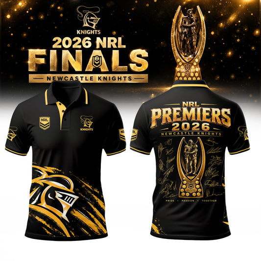Limited Edition Newcastle Knights 2026 NRL Premiers Polo
