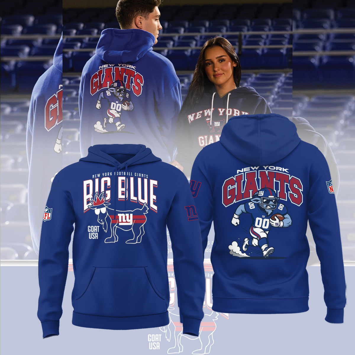 Limited Edition NY Giants x GOAT USA 2026 Hoodie