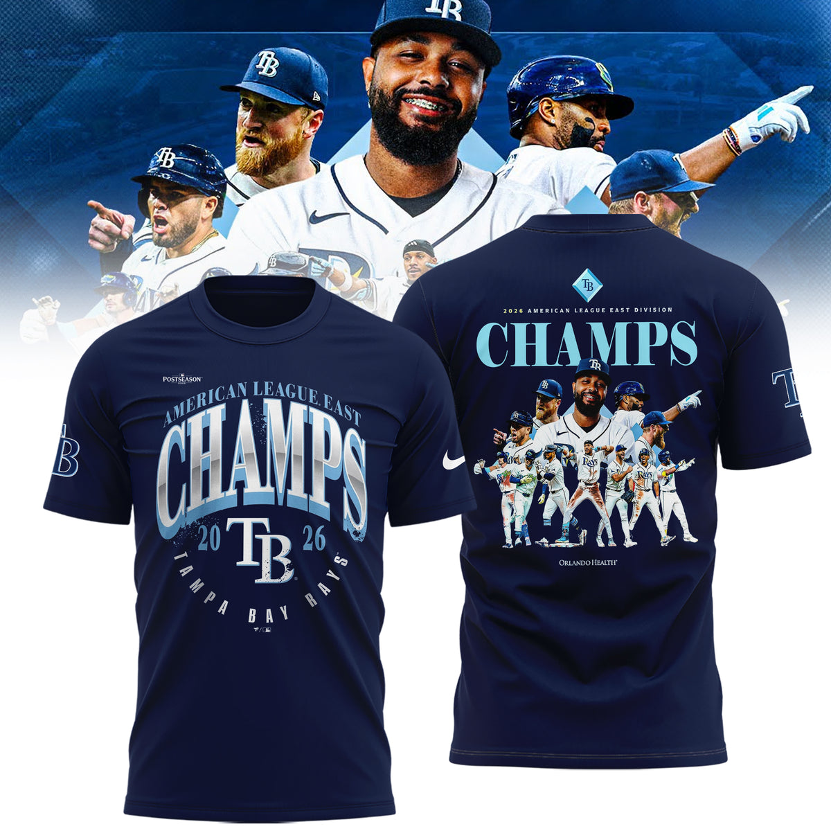 Limited Edition Tampa Bay Rays 2026 AL East Division Champions T-shirt