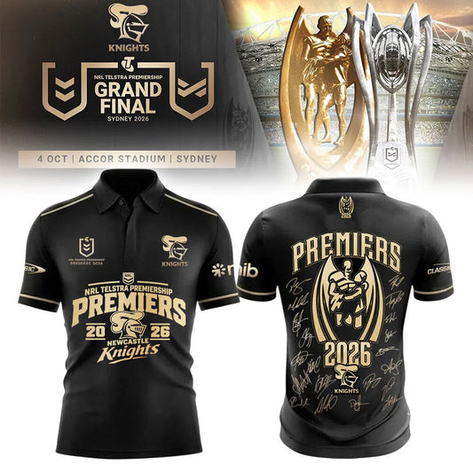 Limited Edition Newcastle Knights 2026 NRL Premiers Polo