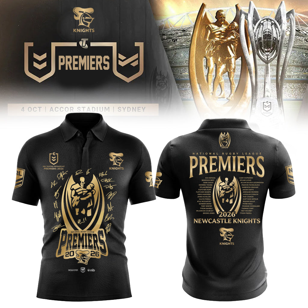 Limited Edition Newcastle Knights 2026 NRL Premiers Polo