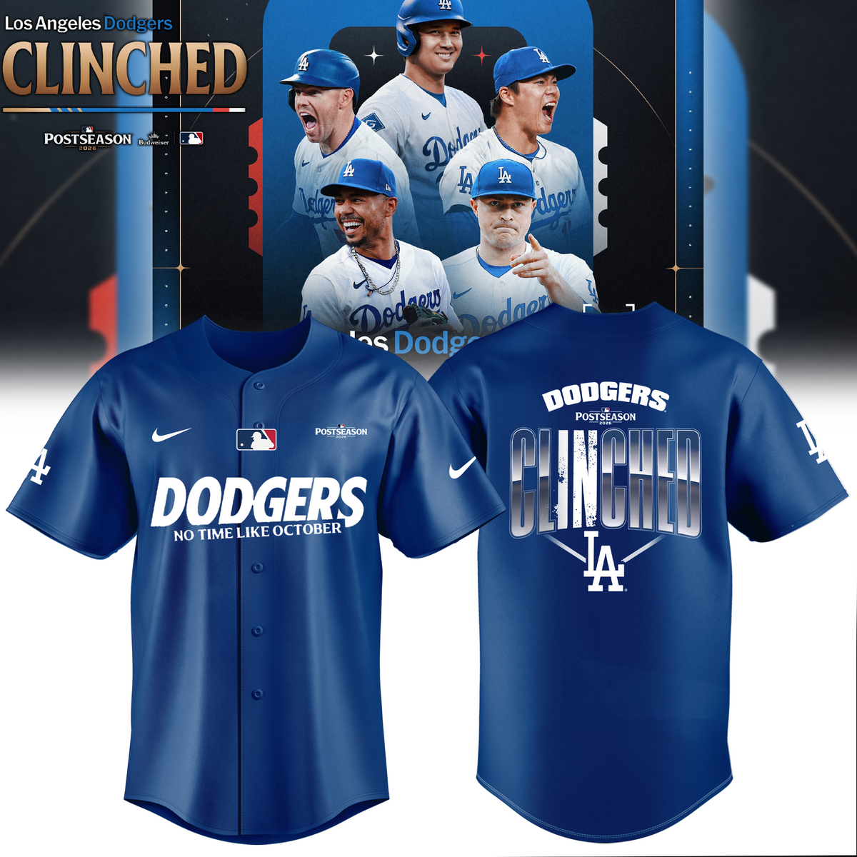 Limited Edition LA Postseason 2026 Clinched Jersey