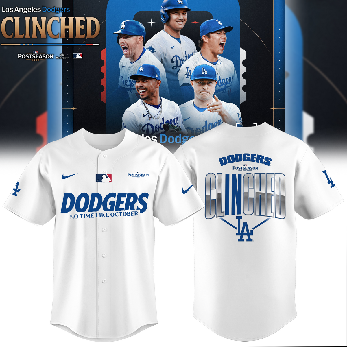 Limited Edition LA Postseason 2026 Clinched Jersey