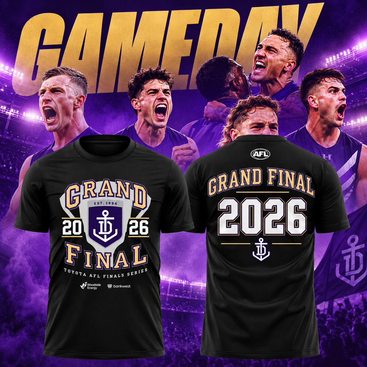 Limited Edition Fremantle Dockers 2026 AFL Grand Final T-shirt