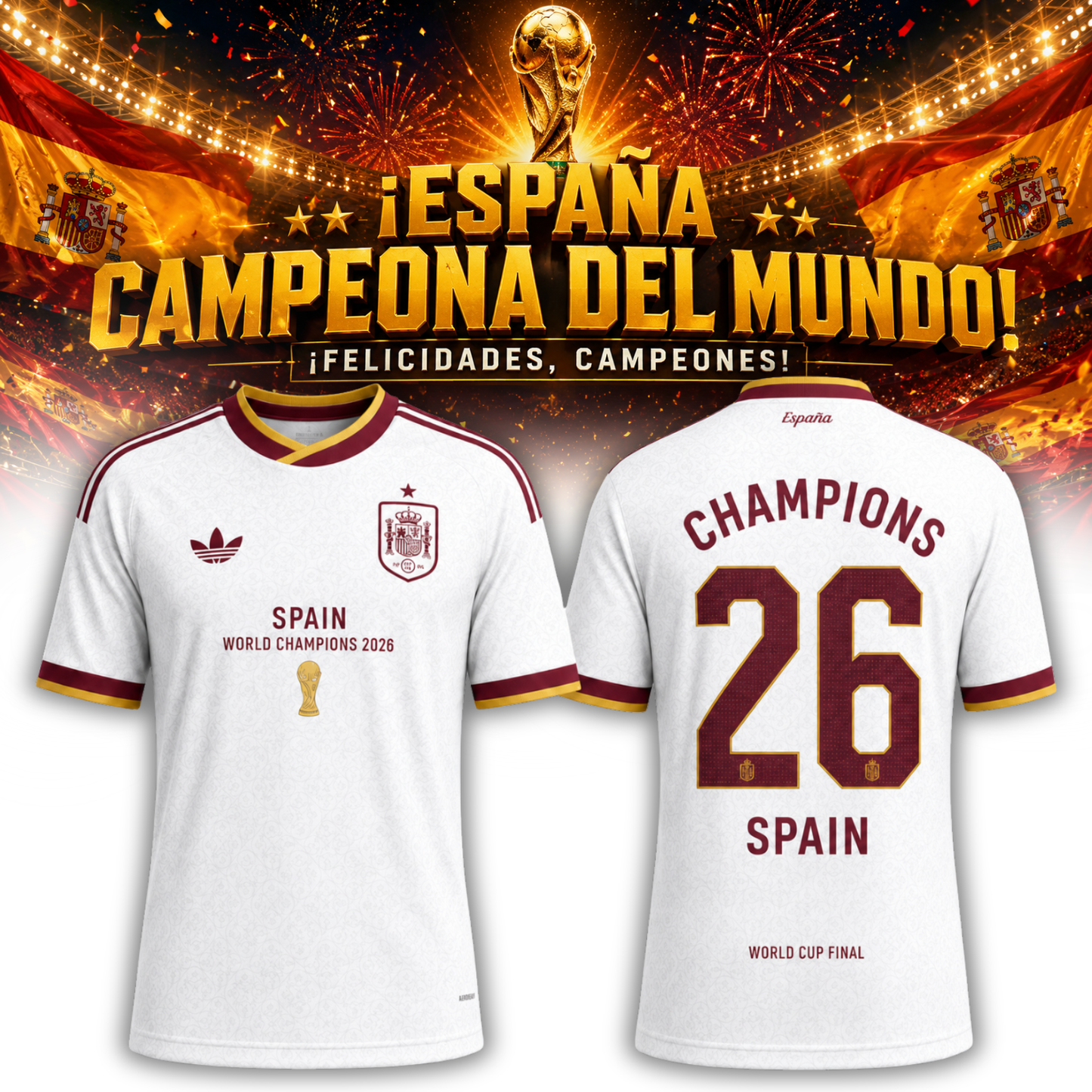 SPAIN “WORLD CHAMPIONS 2026” – JERSEY