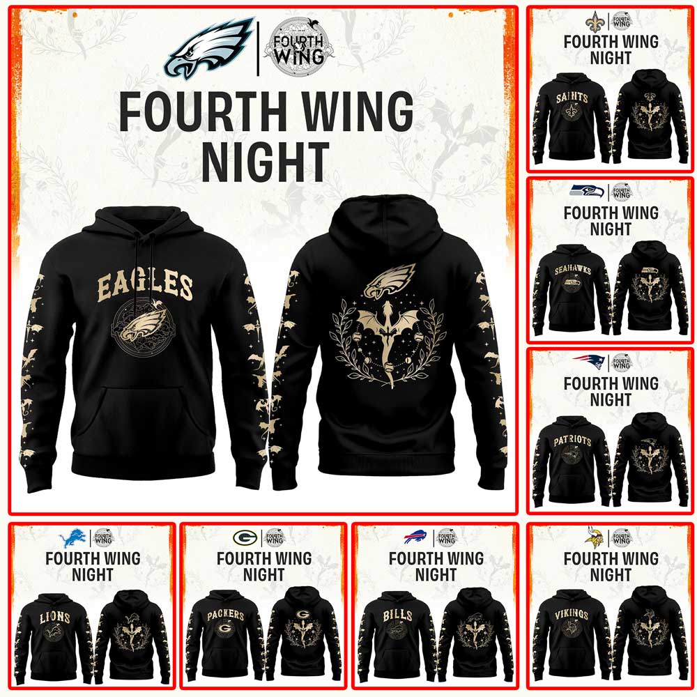 All Team NFL x Fourth Wings Night 2026 Black Hoodie