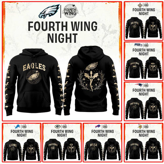 All Team NFL x Fourth Wings Night 2026 Black Hoodie