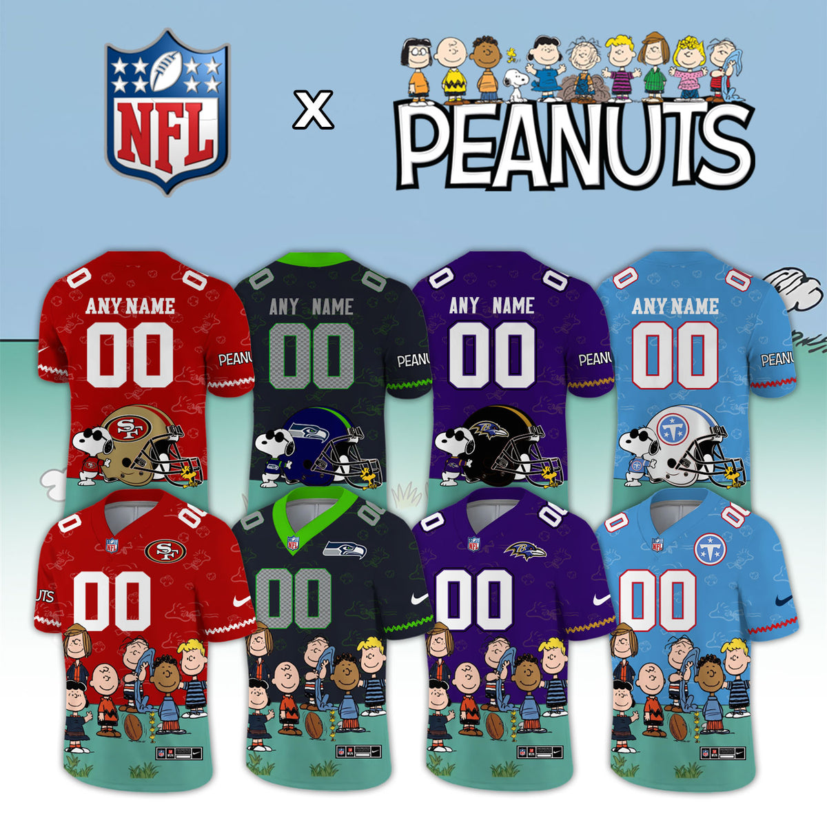 ALL Team NFL x Peanuts 2026 Football Jersey