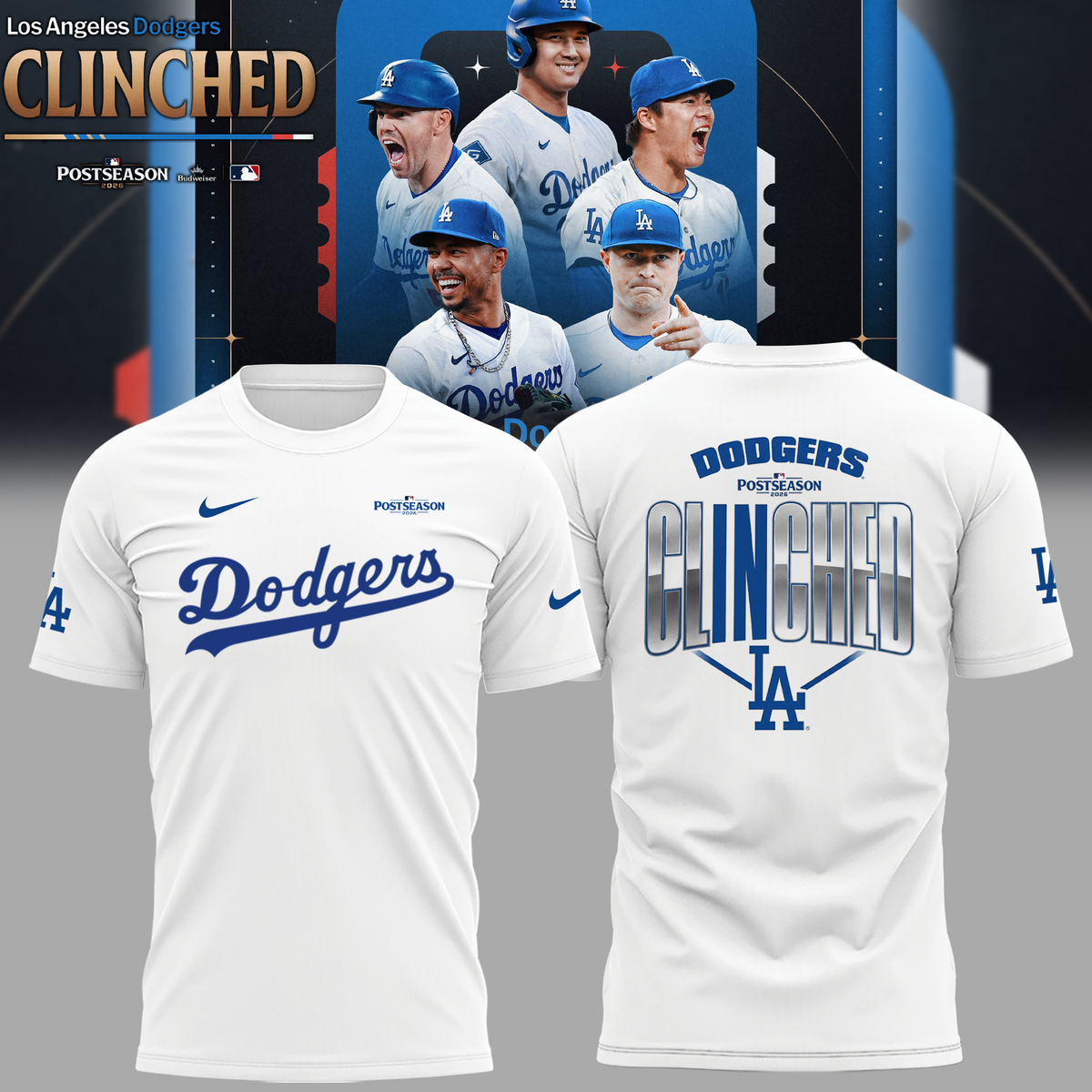 Limited Edition LA Postseason 2026 Clinched T-shirt
