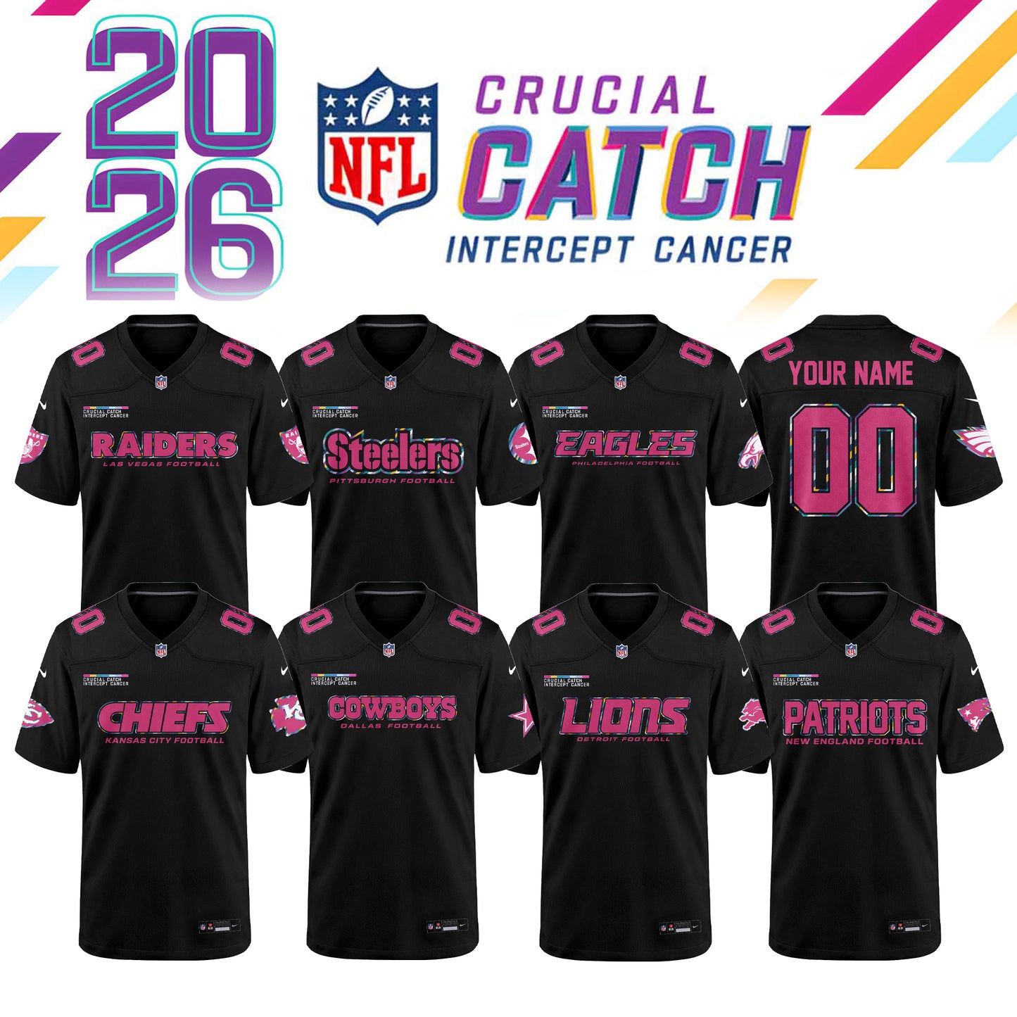 ALL Team NFL x Crucial Catch 2026 Football Jersey