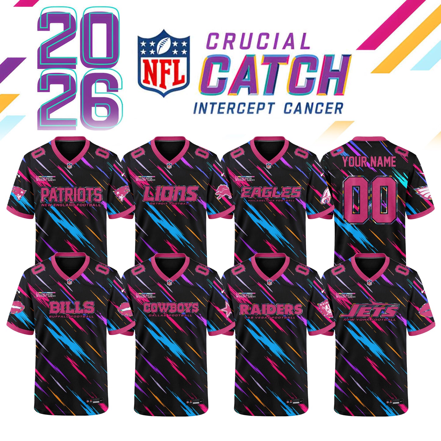 ALL Team NFL x Crucial Catch 2026 Football Jersey
