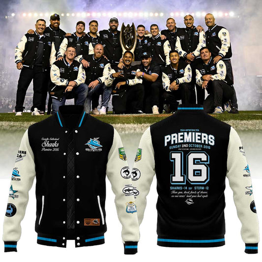 Limited Edition Cronulla Sharks The Premiers Anniversary Range. 10 Years Since History Was Made Jacket