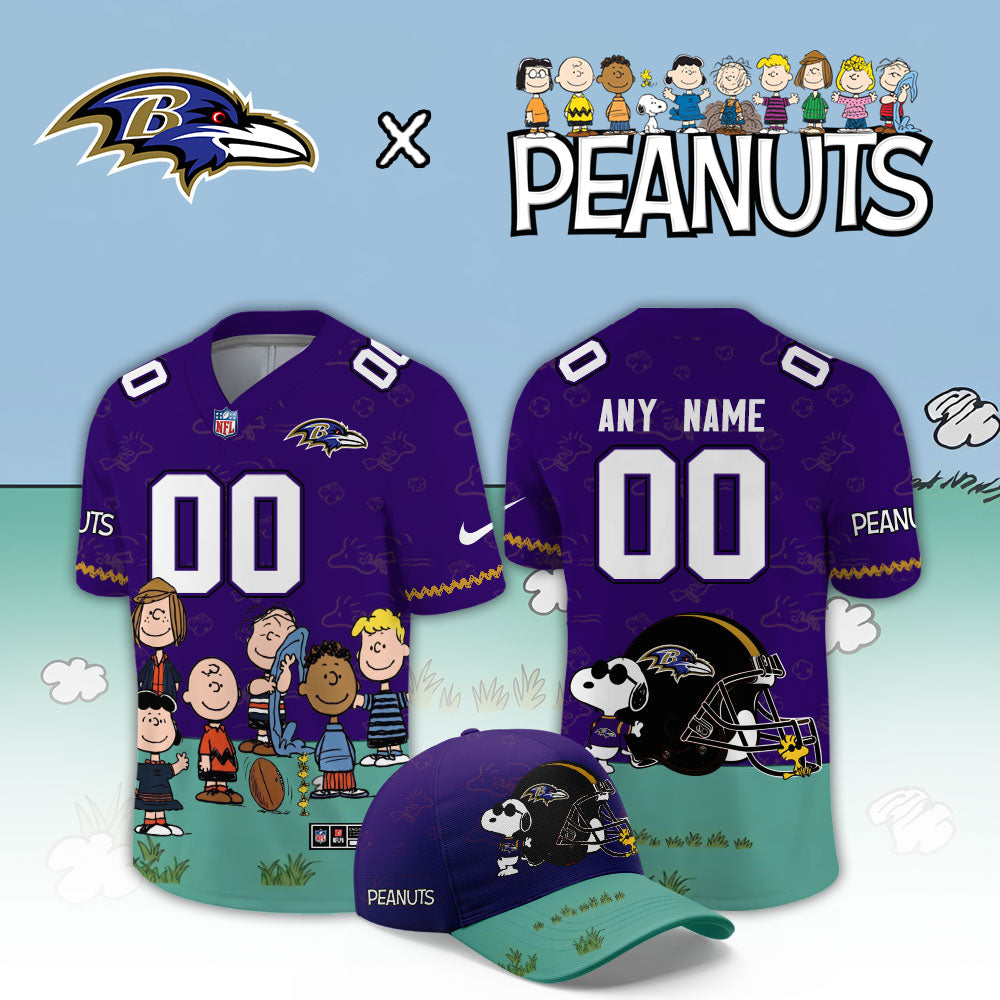 Limited Edition Baltimore Ravens x Peanuts 2026 Football Jersey