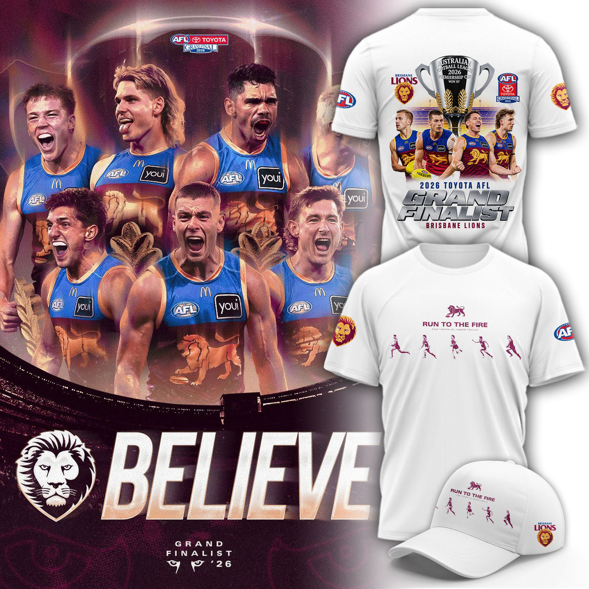 Limited Edition Brisbane Lions 2026 AFL Grand Final T-shirt