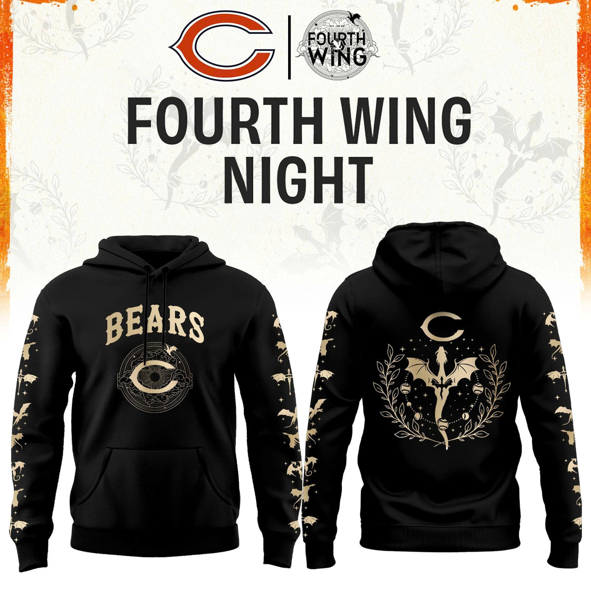 All Team NFL x Fourth Wings Night 2026 Black Hoodie