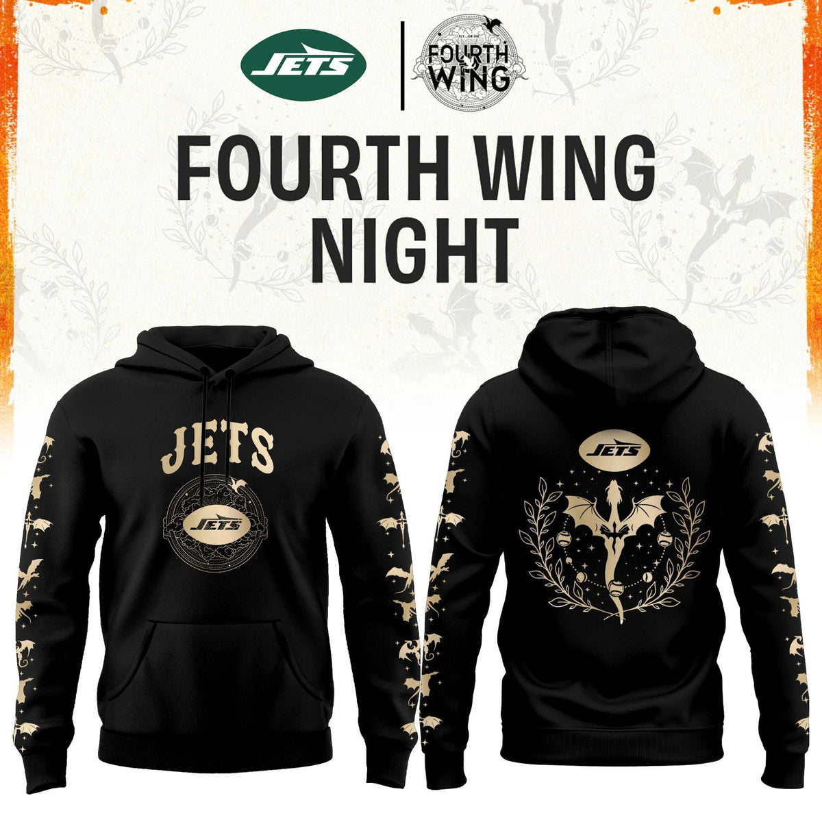 All Team NFL x Fourth Wings Night 2026 Black Hoodie