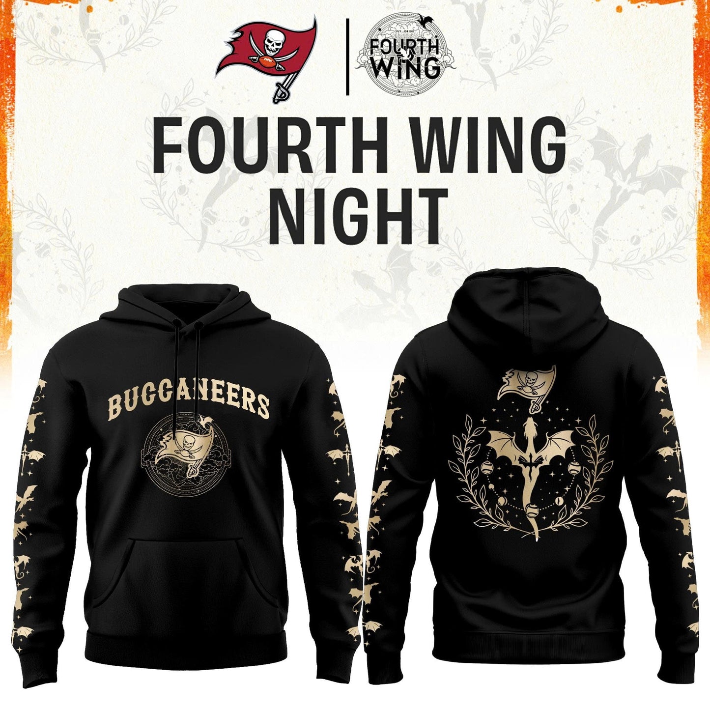 All Team NFL x Fourth Wings Night 2026 Black Hoodie