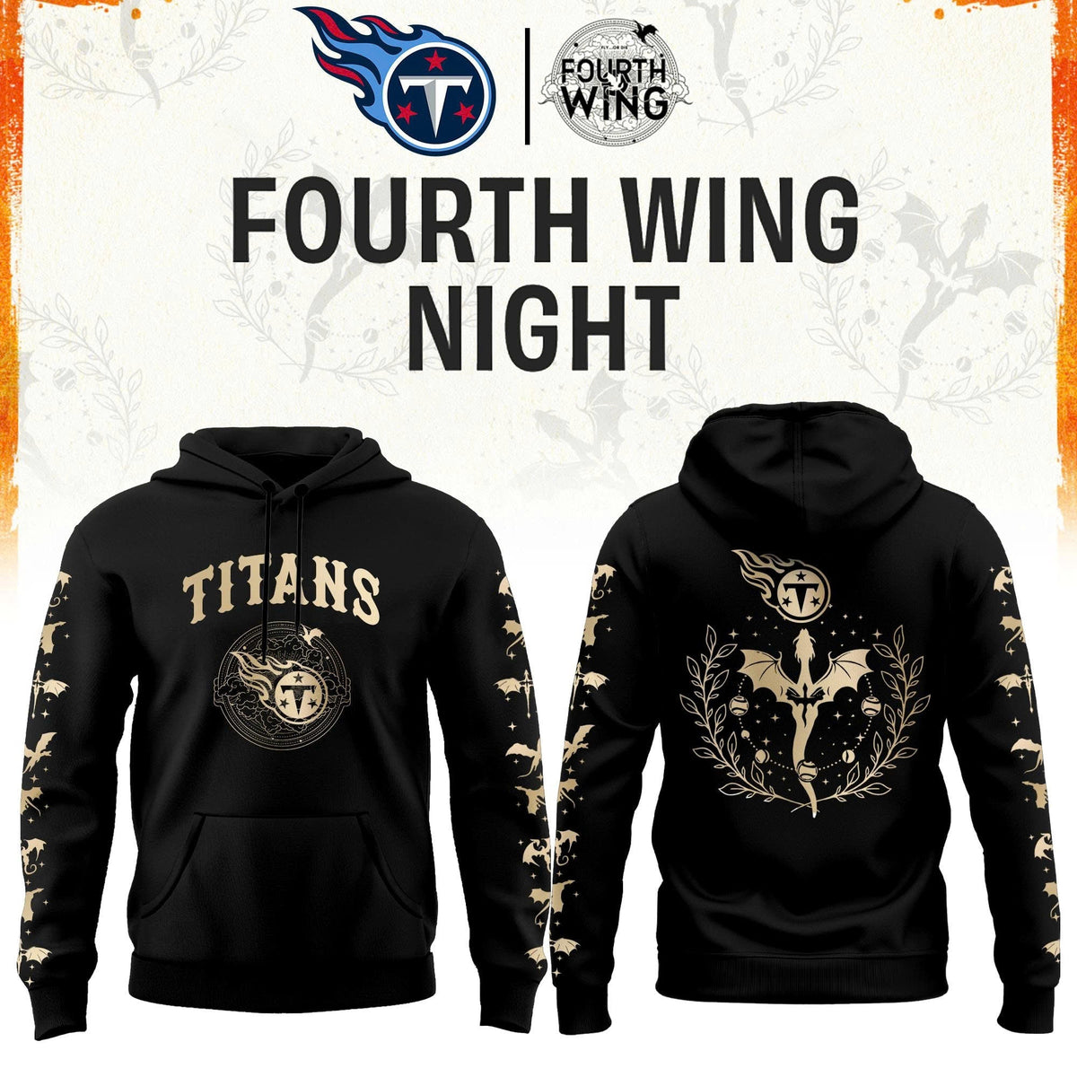 All Team NFL x Fourth Wings Night 2026 Black Hoodie