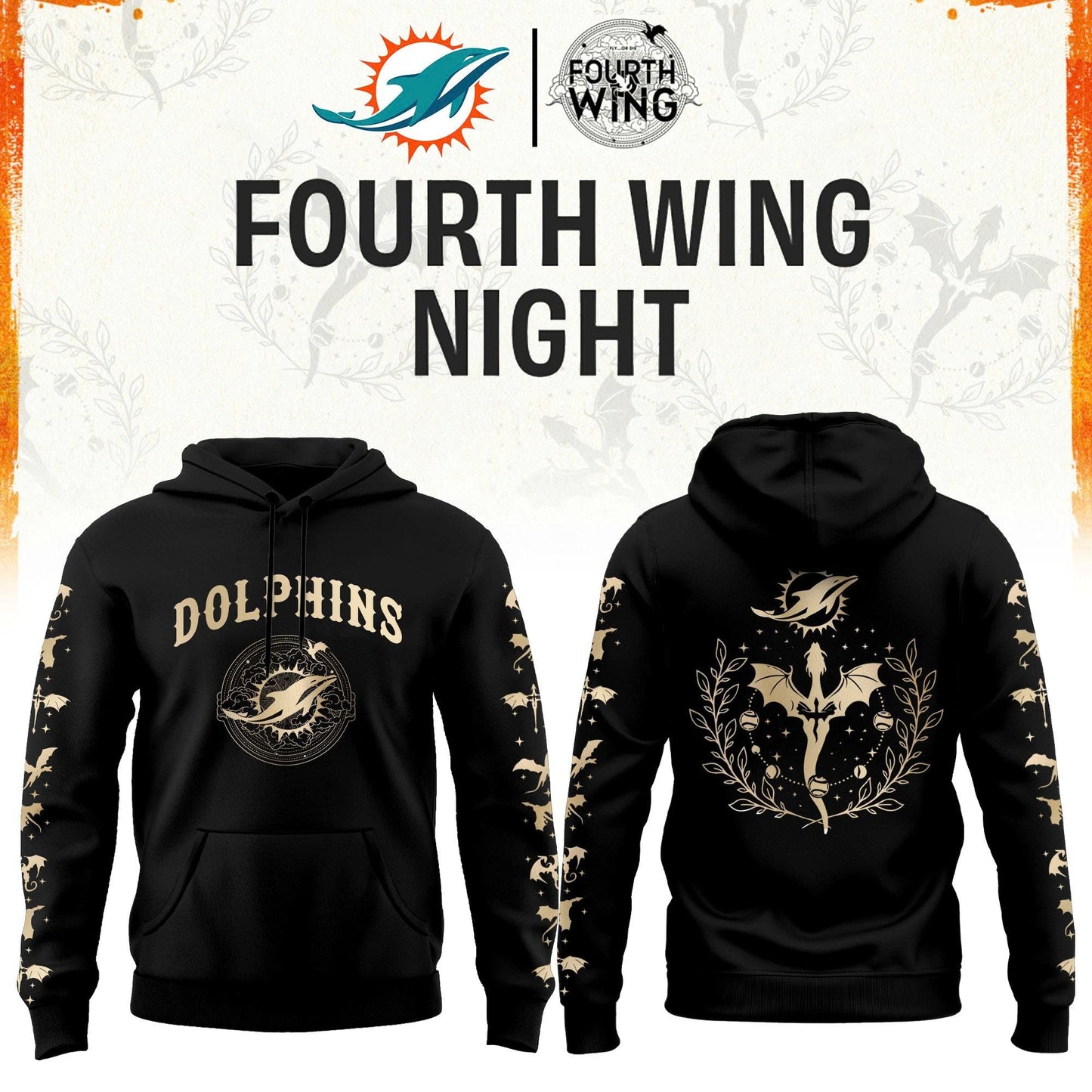 All Team NFL x Fourth Wings Night 2026 Black Hoodie