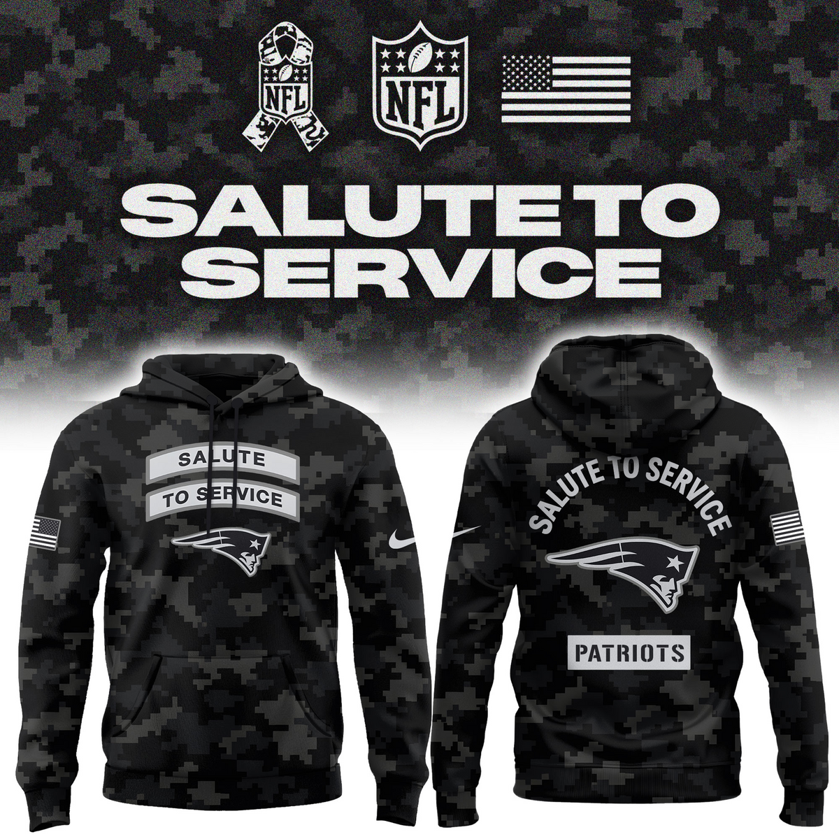 Limited Edition New England Patriots Salute To Service “Made With Purpose” Hoodie