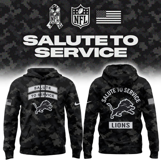Limited Edition Detroit Lions Salute To Service “Made With Purpose” Hoodie