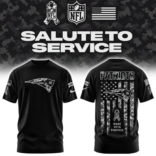 Limited Edition New England Patriots Salute To Service “Made With Purpose” T-shirt