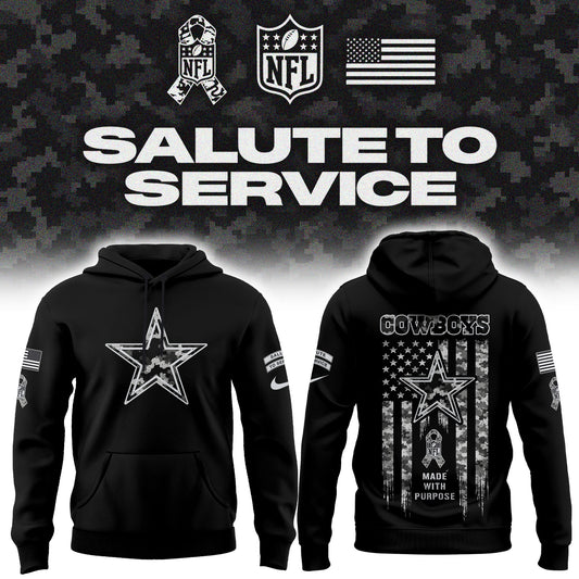 Limited Edition Dallas Cowboys Salute To Service “Made With Purpose” Hoodie