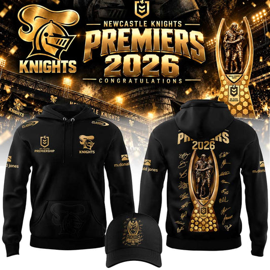 Limited Edition Newcastle Knights 2026 NRL Premiers Hoodie