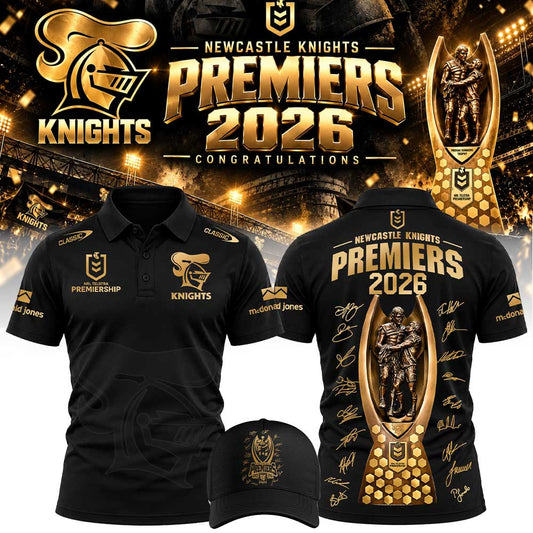 Limited Edition Newcastle Knights 2026 NRL Premiers Polo