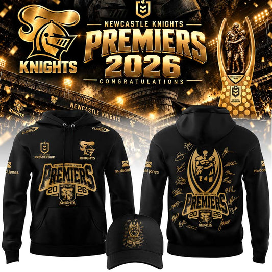 Limited Edition Newcastle Knights 2026 NRL Premiers Hoodie
