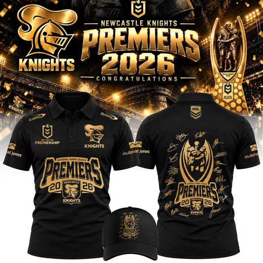 Limited Edition Newcastle Knights 2026 NRL Premiers Polo
