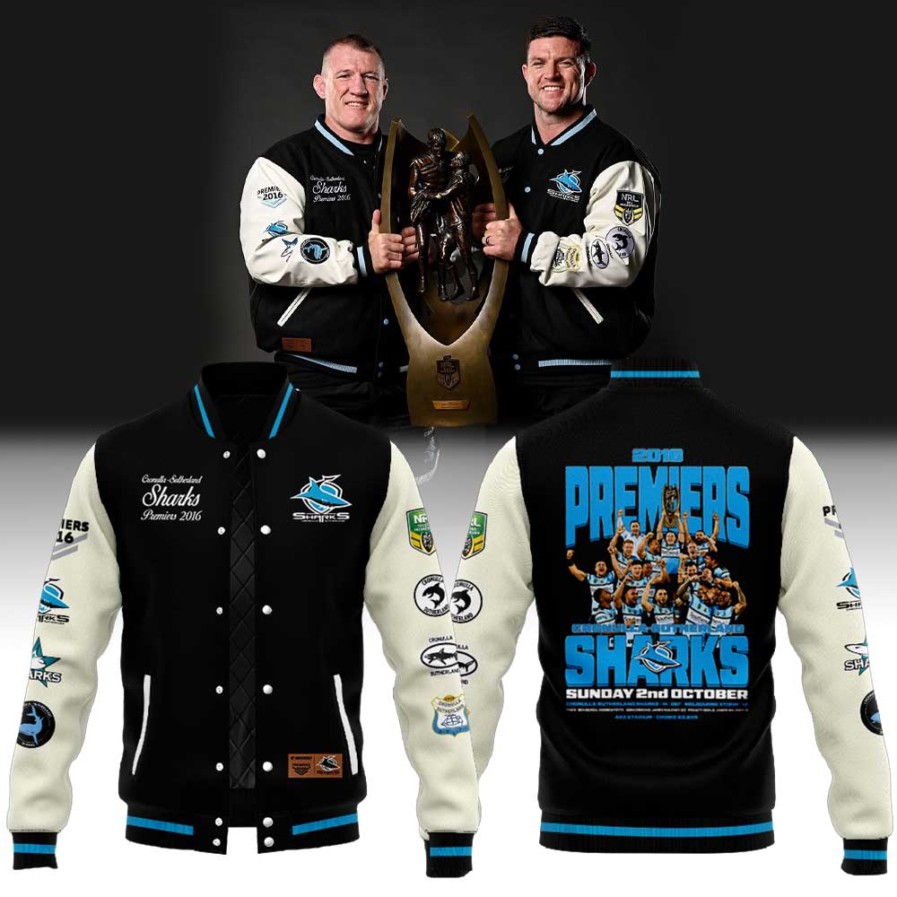 Limited Edition Cronulla Sharks The Premiers Anniversary Range. 10 Years Since History Was Made Jacket